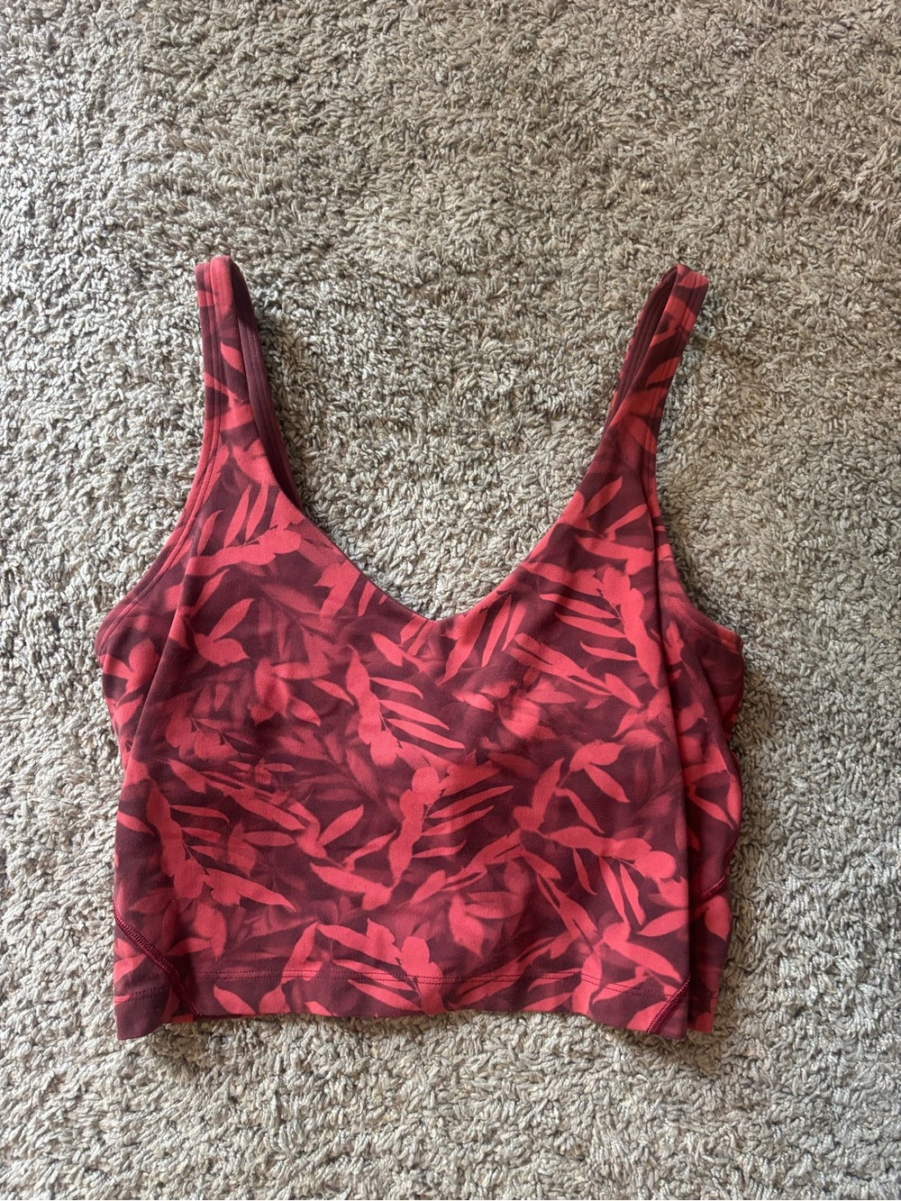 lululemon athletica Red Leaf-Print Align Tank